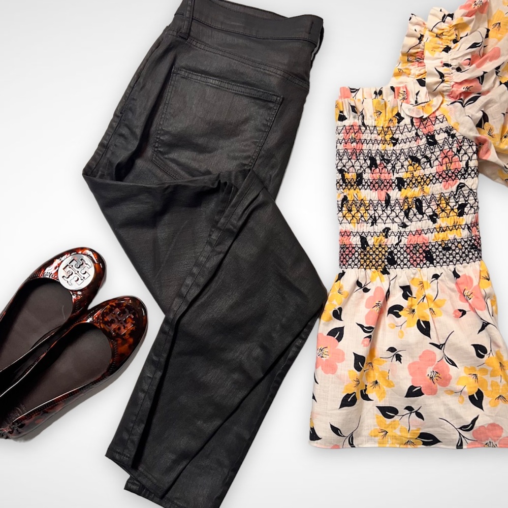 Madewell Coated Black Jeans
